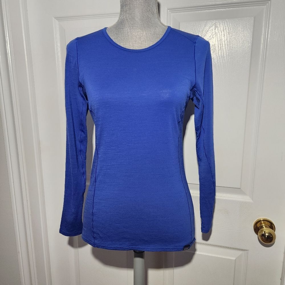 Patagonia Merino Wool Long Sleeve Tee - Blue